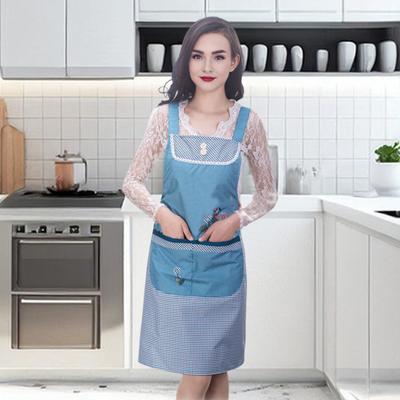 Kreslená kuchyňská zástěra Vodotěsná Odolná proti oleji Polyesterová Zástěra bez rukávů Květinový potisk Design Zástěra pro Domov Restauraci