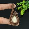 Natural Orange Seraphinite Gemstone Copper Wire Wrap Gift Pendant 2.25 i3U38