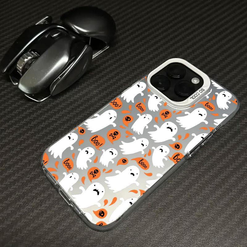 Halloween Happy Ghost Coque For Apple iPhone 17 Air 16e 16 14 15 13 11 Pro Max 15 Plus 12 17 ProMax Shockproof Case Phone Cover