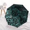 1pc Rose Pattern Automatic Umbrella High Quality Canopy, Portable Folding Umbrella With, Ideal Gift for - Travel, Everyday, Formal Events, Stylish Acc