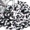 50-100pcs Tai Chi Acrylic Beads Yin Yang Black White Flat Round Loose Beads for Jewelry Making DIY Bracelet Necklace Accessories