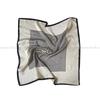 Square Imitation Silk Scarf Black And White Striped Head Wrap For Women Multifunction Silk Feeling Neckerchief