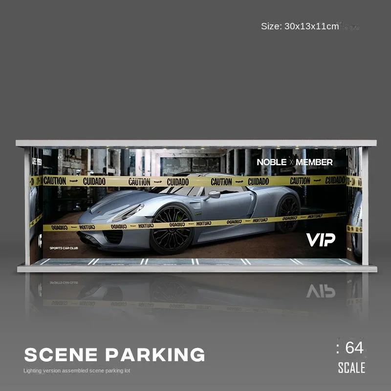 Collector 1/64 Garage Parking Lot Alloy Car Model Car Scene Storage Display Box Car Model Replica Collection Toys for Boys
