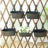 Metal Iron Hanging Flower Pots Wall Mounted Window Box Outdoor Plants Planter Railing Planter Oval Hanging Pot Home Decor
