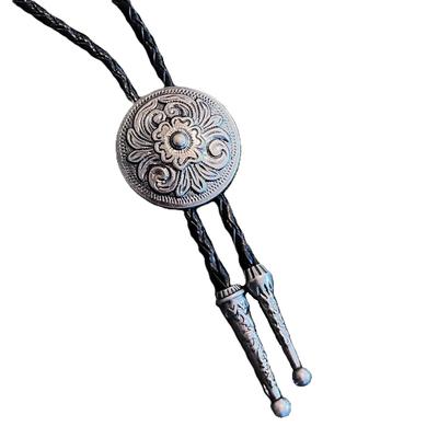 Krawat pętelkowy Navajo Krawat Bolo Biżuteria indyjska Vintage Native [Ivy] Krawat/Polo (Arabeska)