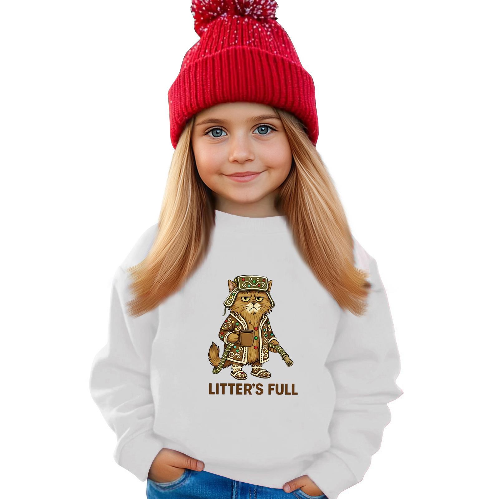 

Kids Sweatshirt Boys Girls Crewneck Sports Sweatshirt Casual Pullover Sweatshirt Sports Shirt 160 белый