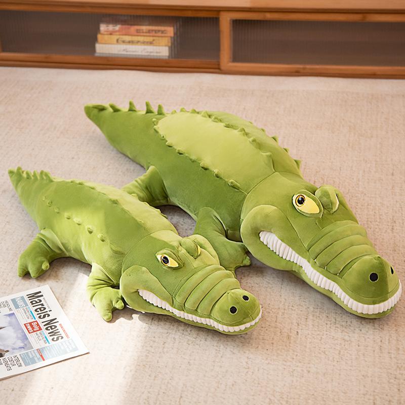 New 1pc Lifelike Crocodile Stuffed Animal Real Life Alligator Plush Toy Simulation Dolls Kawaii Cartoon Pillow for Children Kid