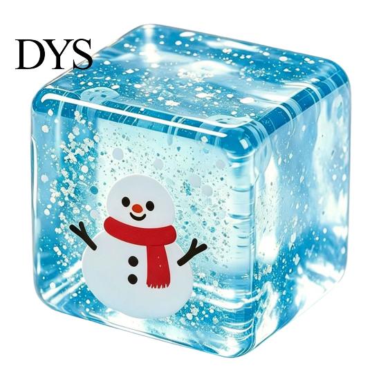 Soft Cube Toy Christmas Clear Squeeze Toy, Santa Claus Tree Snowman Pattern Stress Slow Rebound Toys Cube, Rising Sensory for Party Favors Themed