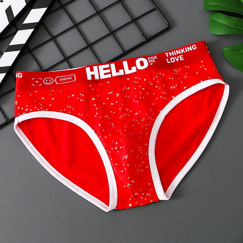 Men's Triangle Underwear for High School Student Pure Cotton Underwear for Young Student Loose and Comfortable