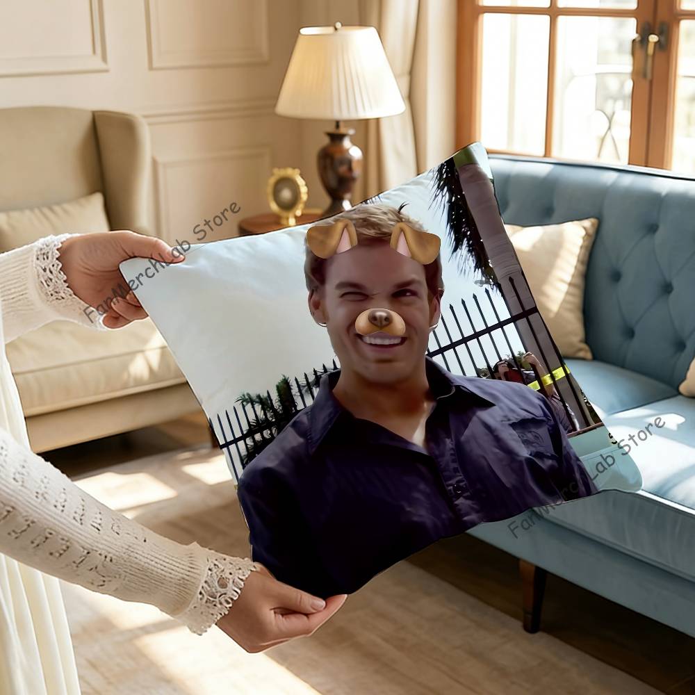 DDexter Morgan Pillowcase Pillowslip Cushion Plush Boys Girls Cartoon Anime Kawaii Decoration Kids Birthday Cute Gifts