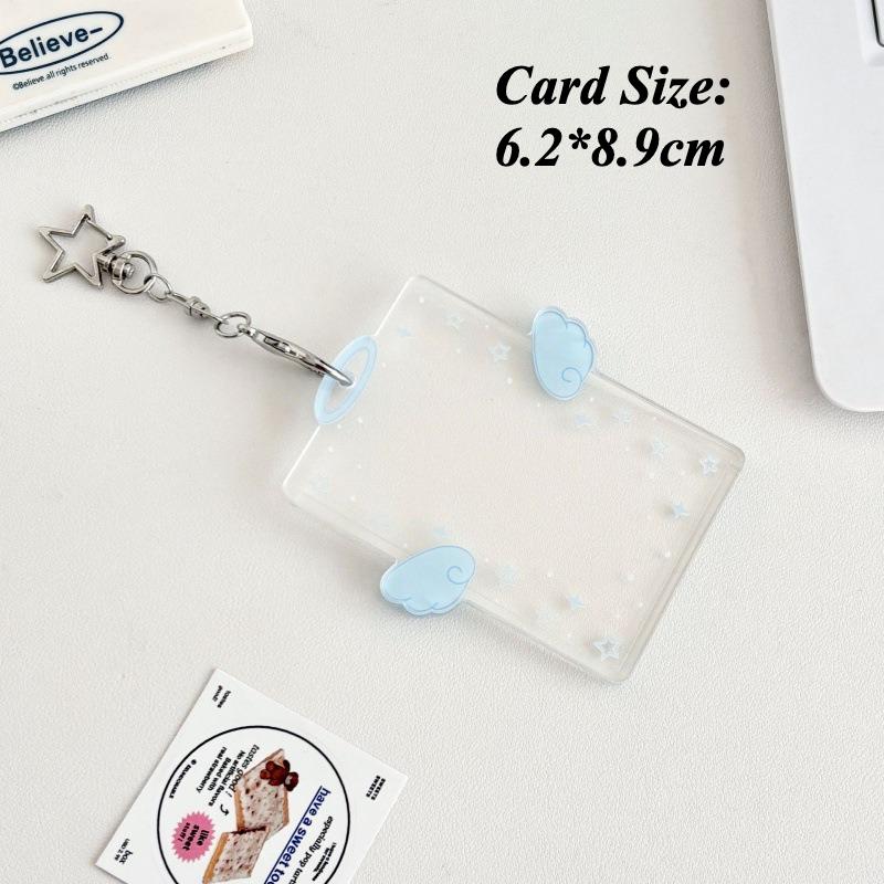 Engelsflügel Kartenhalter Niedliche Stern-Fotorahmen für 3 Zoll Kpop Fotokarte Koreanischer Stil Kartendisplay Acryl Fotokartenhalter 2025