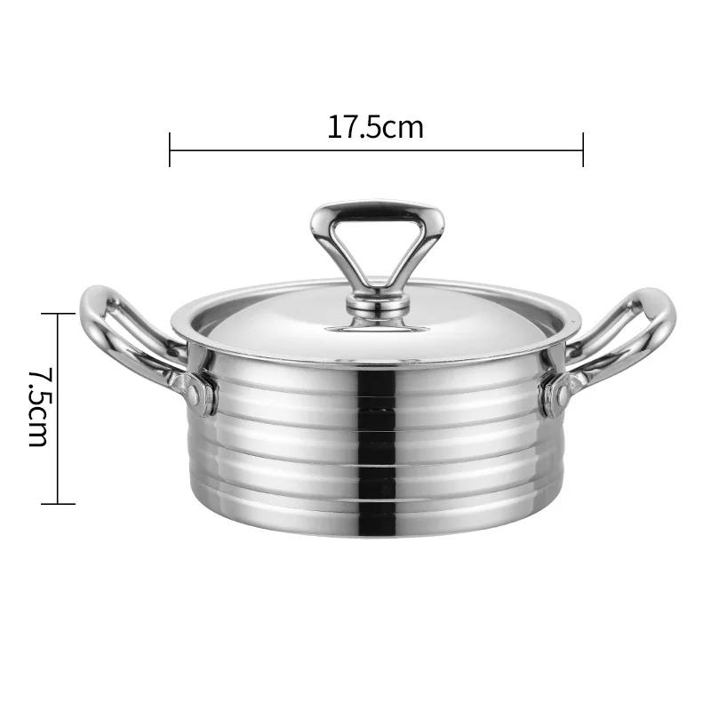 304 Stainless Steel Single Person Hot Pot Hotel Club Thickened Stainless Steel Hot Pot Commercial Family One Pot Per Person
