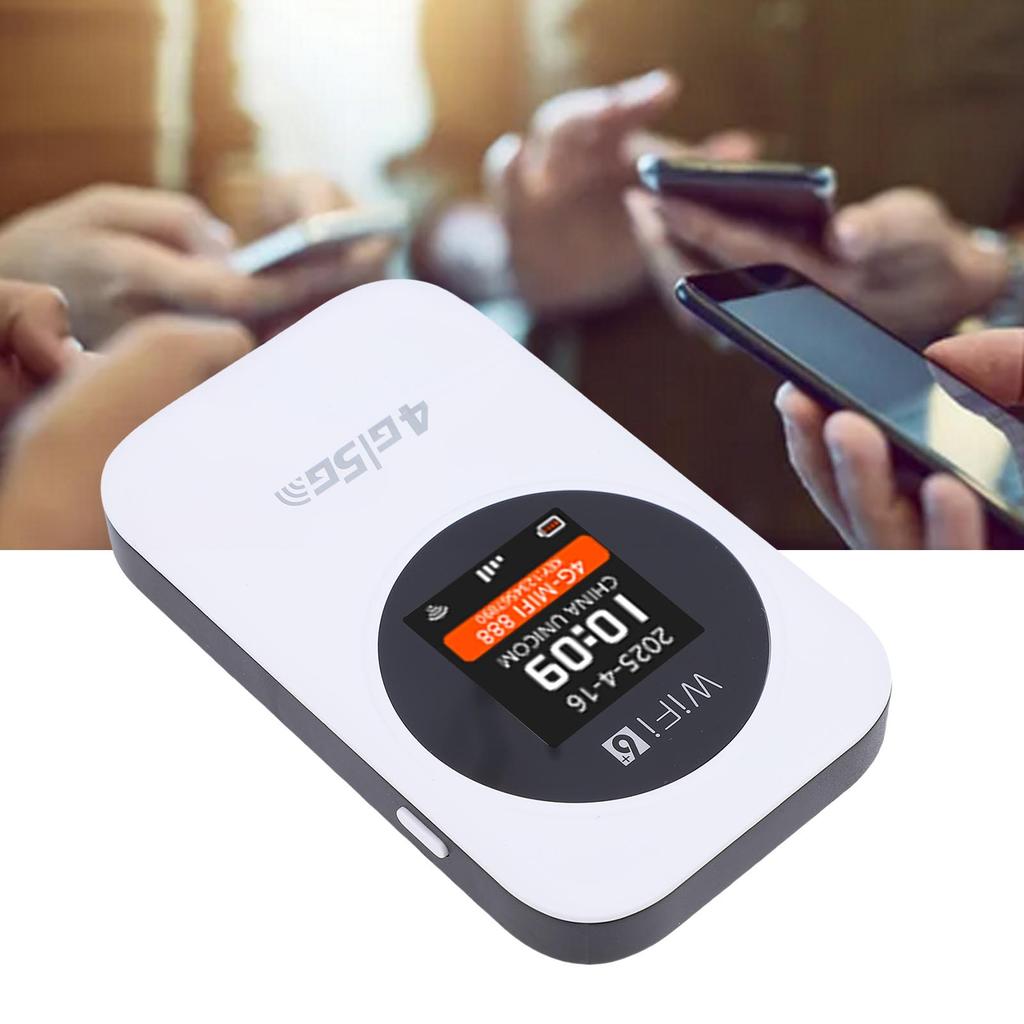 Portable 4G WiFi Router Mobile Wireless Hotspot for Travel Camping Hotel LCD Display 3000mAh Battery Support SIM Card Asian Version