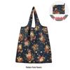 Medium Foldable 210D Oxford Cloth Shopping Bag, Convertible to Shoulder or Handbag, Ideal for Groceries and Camping