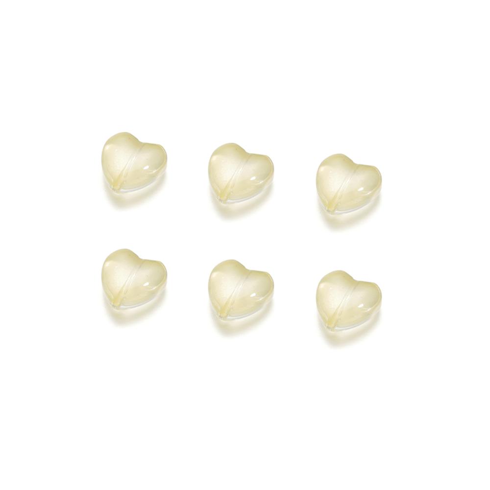 20Pcs/Lot 12*12.3mm Small Flowers Heart Leaves Glass Loose Beads for Jewelry Making Handmade DIY Bracelet Necklace Accessories