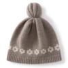 Cashmere jacquard handball knitted hat women's autumn and winter warm ear protection versatile hat solid color pullover hat