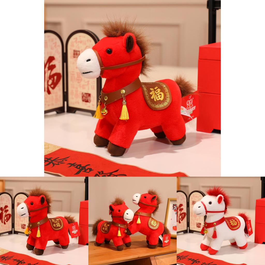 Year Of The Horse Plush Toy With Pp Cotton Fill For Lunar New Year Gift Collection