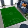 Soccer Ball Green Field Rectangular Rug Nonslip Durable Carpet For Gaming Room Study Living Room Home Party Decor Holiday Gift
