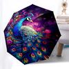 1pc Colorful Peacock Floral Artwork Umbrella with Plastic Handle,Suitable for All Seasons Home Travel Outdoor UmbrellaB1645