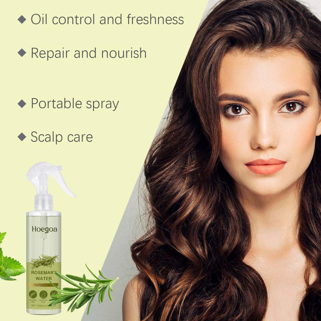 Hoegoa Rosemary Hair Care Spray 100ml Nourishes Hair / Smooths and Conditions / Repairs Damaged Hair / Regulates Scalp Oil Secretion/Oil control