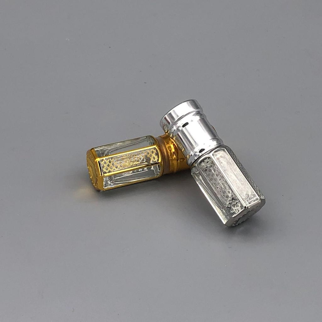 3ml Empty Glass Roll-on Bottle, Essential Oil Perfume Roller Ball, Portable Massage Sample Container for Travel