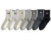 Ladies Spring and Autumn Fungus Lace Bow Embroidery Medium Tube Pile Pile Cotton Socks