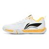 Chaussures de Badminton Li Ning Saga 2 Lite Amorti Caoutchouc, Résistantes à l'Usure, Tige Basse, Unisexe Blanc Jaune AYTT003-3