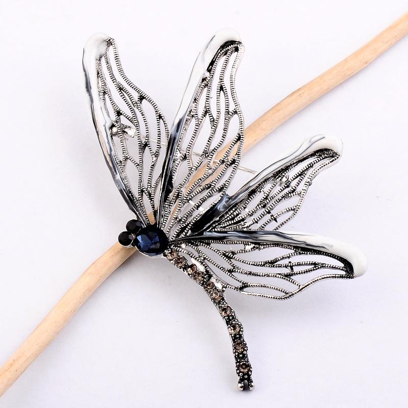 

Новые Креативные Броши-Булавки Стрекоза со Стразами Для Женщин Изысканное Насекомое Винтажные Аксессуары для Женской Одежды Пальто Ювелирная Булавка