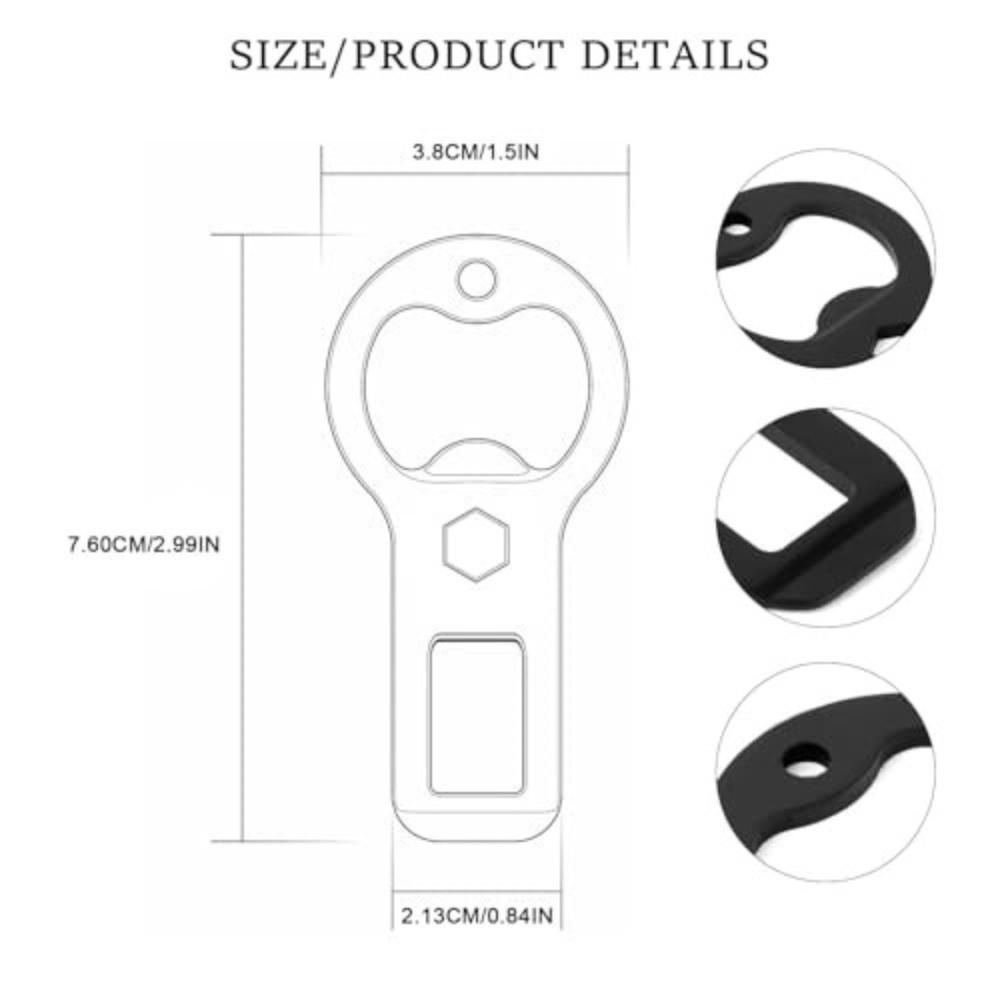Creative Metal Carbonated Drink Soda Bottle Lid Opener Beer Anti Slip Keychain Outdoor Gadgets