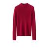Women's Thick Warm 100% Pure Cashmere Short Slim Fit Half Turtleneck Sweater - Perfect Layering Piece
