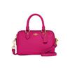 Coach Rowan 18 Solid Color Logo Letter Hardware Zipper Closure Boston Bag Women Handbag Cherry-Red CH157-IMAJN