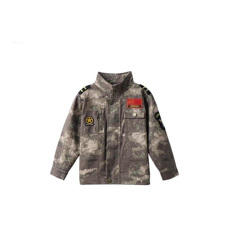 Kids' Summer Camo Uniform Set for Military Training and Outdoor Events - Unisex