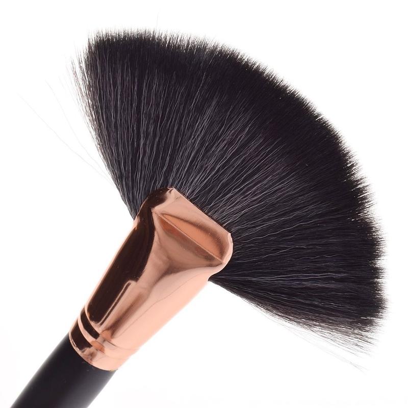 Professional Soft Make Up Big Fan Brush Cheek Red Powder Foundation Make Up Big Fan Make Up Brush