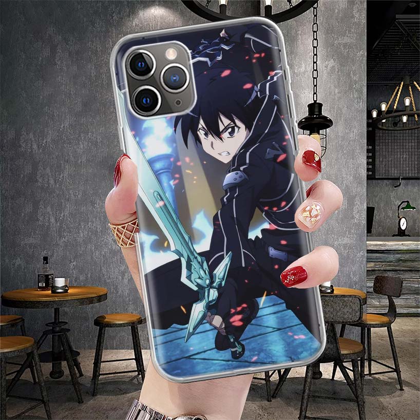Sword Art Online Anime Soft Phone Case For IPhone 11 17 Air 16E 16 Pro Max 15 + 14 Plus 13 Mini 12 Apple 7 SE 8 Fundas Coque 11
