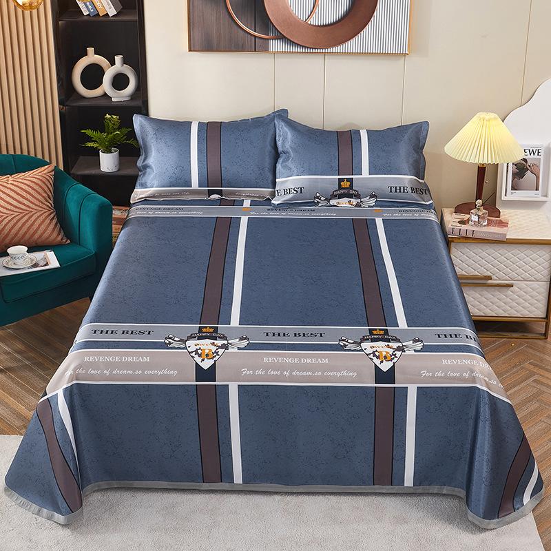 Eisseidenmatte Dreiteiliges Set Maschinenwaschbare Faltmatte Sommer Klimaanlagenmatte Haushalts-Rattanmatte Bettzeug