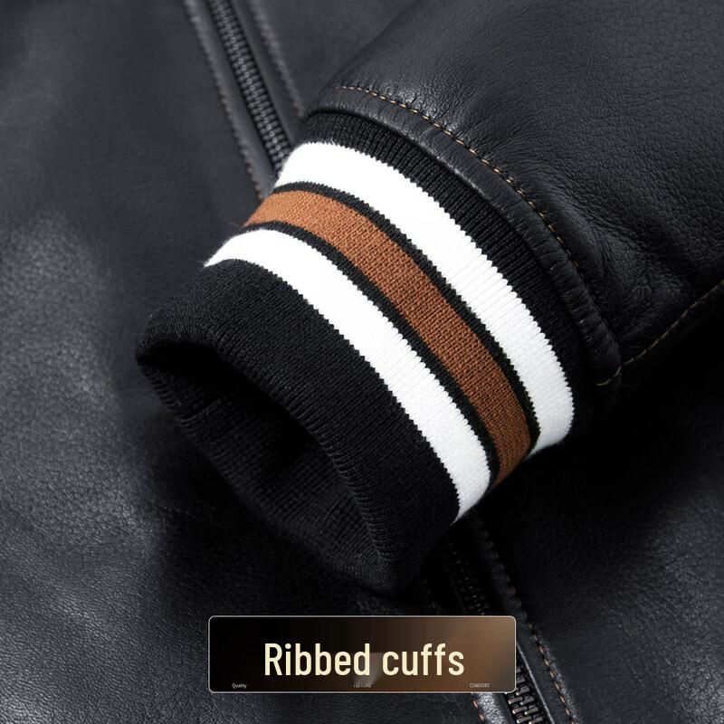 Futhing Men's Genuine Lambskin Biker Jacket