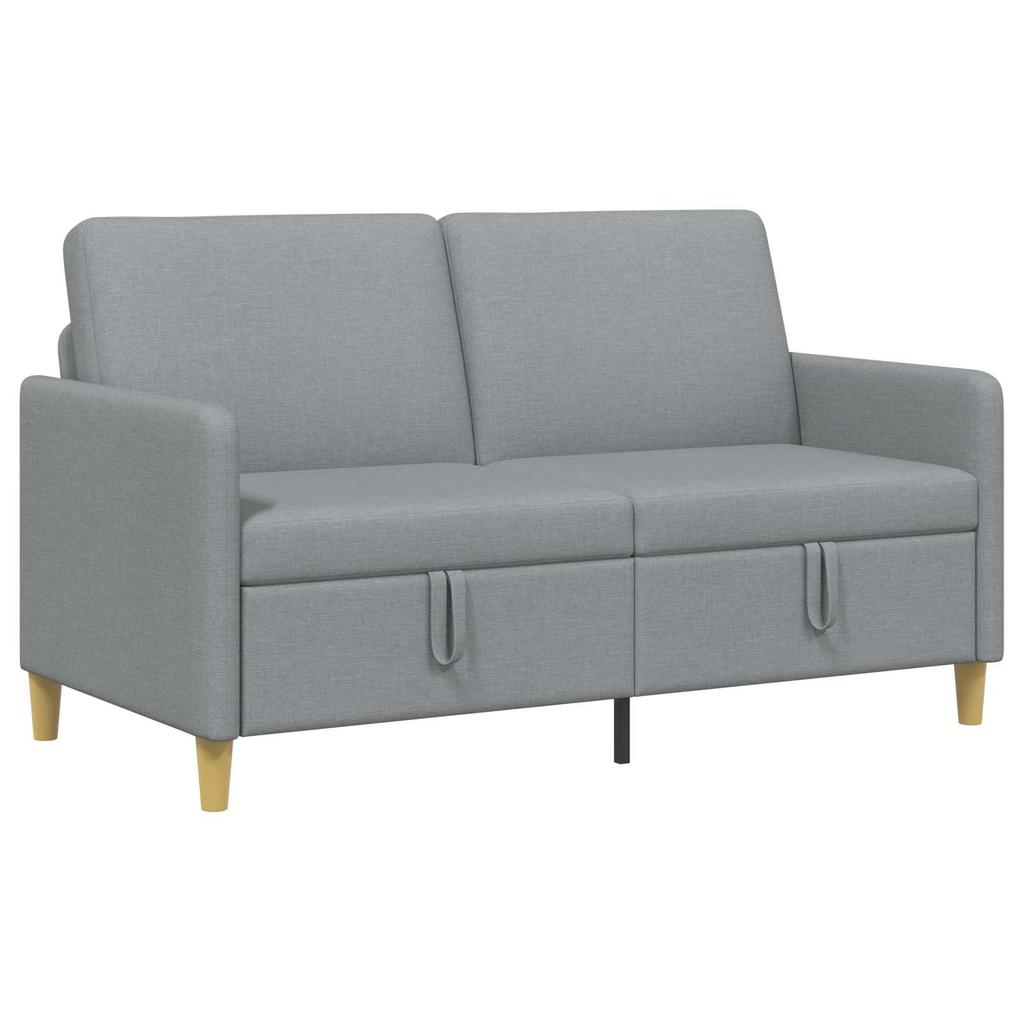 Storage Sofa in Light Grey 152 x 78 x 87 cm Polyester
