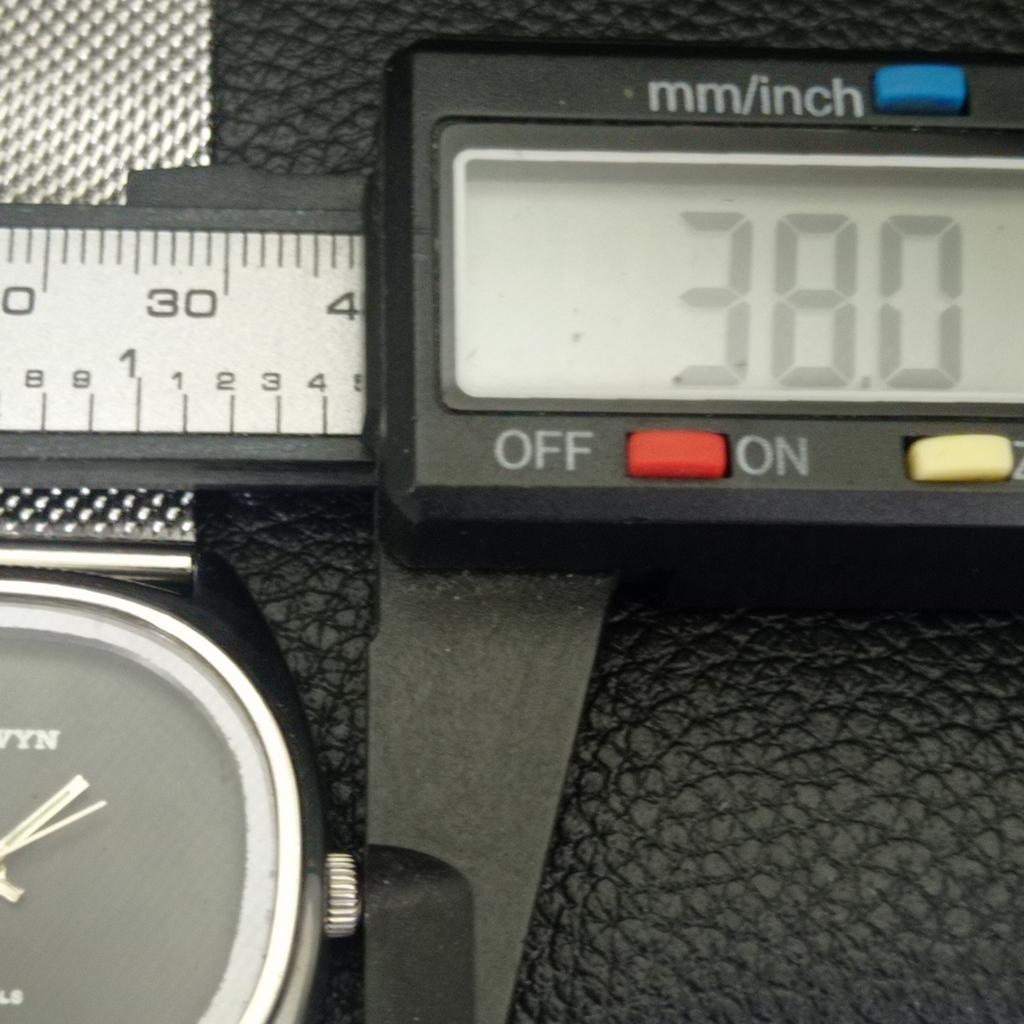 ALLWYN HAND-WINDING 6300A INDIA MENS VINTAGE BLACK COLOR DIAL WATCH A703947-1
