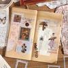 30Pcsbag Clear White Lace Pattern Stickers Retro Vintage Classic Pet Diy Journaling Album Diary Scrapbooking Collage Materials