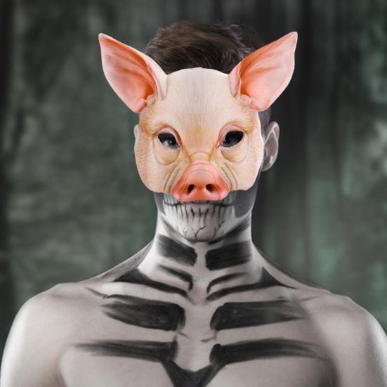 Exquisite Gesichtsmaske Realistische EVA Halloween Schweineform Party Gesichtsmaske für Geschenke