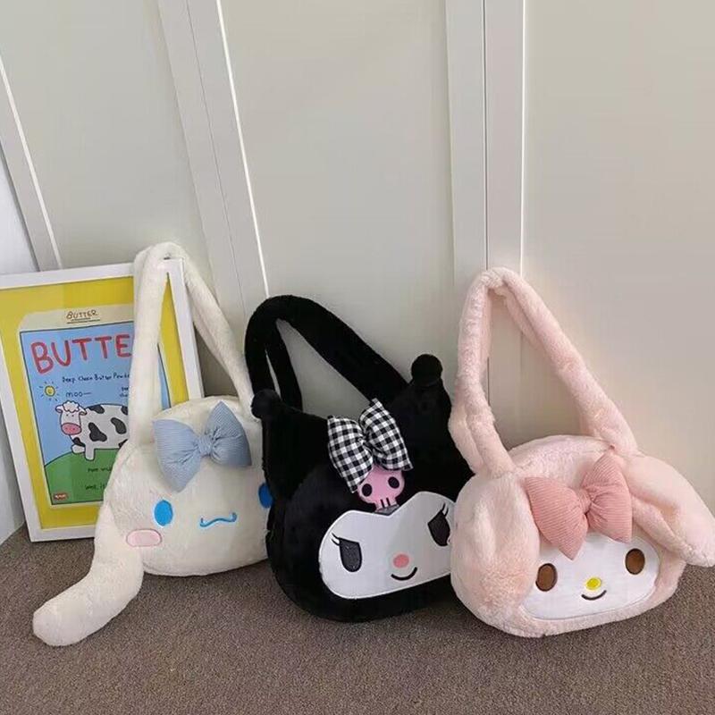 Kawaii Messenger Bag Cute Plush Female Lolita Student Large-Capacity Schoolbag Hand-Held Shoulder Bag Gift