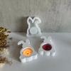 Resin Epoxy Candlestick Silicone Mold Candle Base Mould Rabbit Candle Holders Molds DIY Ornaments Home Decorations