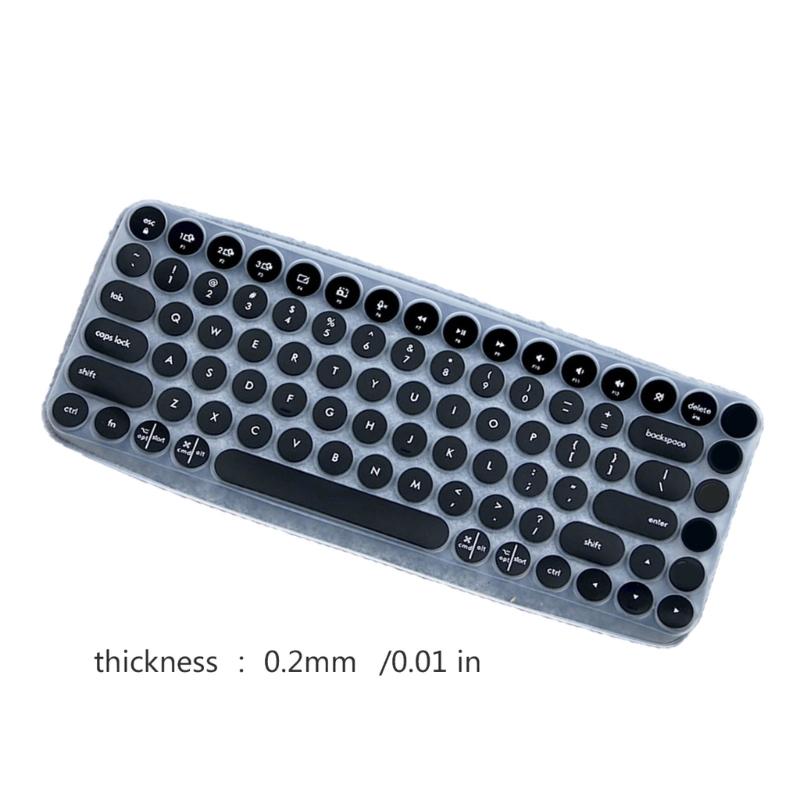 Keyboard Cover for Bluetooth-compatible Wireless Keyboard Silicone Keyboard Protectors Skin Ergonomic Keyboard Protective