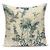 Polyester Cojines Decorativos Para Sofa Farmhouse Decor Flower Floral Pillow Cover Decorative Cushion Cover For Living Room