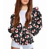 Children's Fashion Christmas Printed Long Sleeved Hooded Sweatshirt, Girls' Hoodie Jacket