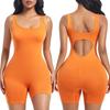 Women's Seamless Nude Bodysuit: Tight-fitting Yoga Wear for Fitness, Running, and Waist Slimming Sportswear.