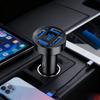 Car Charger 66W Super Fast Charging with USB PD&QC 3.0(Voltmeter&LED Lights) Universal  for 12-24V Car  Lighter Plug,Compatible with iPhon