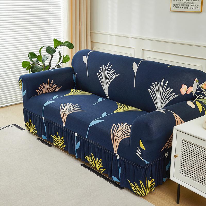 Elastic Sofa Cover All-Inclusive Cover Nordic Style Sofa Cover Non-Slip Fabric Skirt Sofa Cover