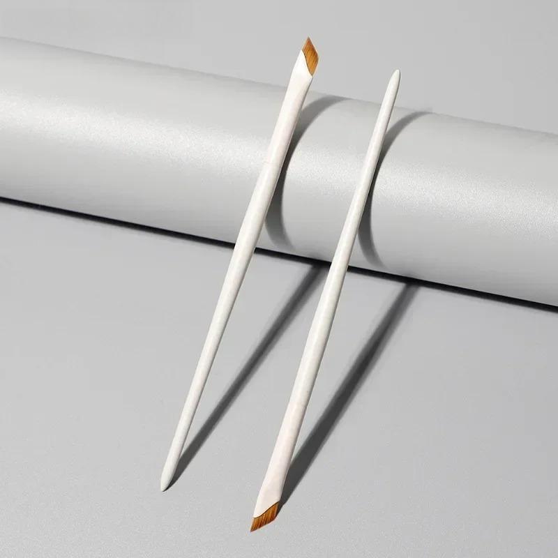 Upgrade Blade Eyeliner Brush Ultra Thin Fine Angle Flat Eyebrow Brush Under the Eye Makeup Brushes Precise Detail Brush White