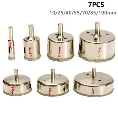 7PCS 10-100mm Large Tile Ceramic Glass Porcelain Drill Bit Set